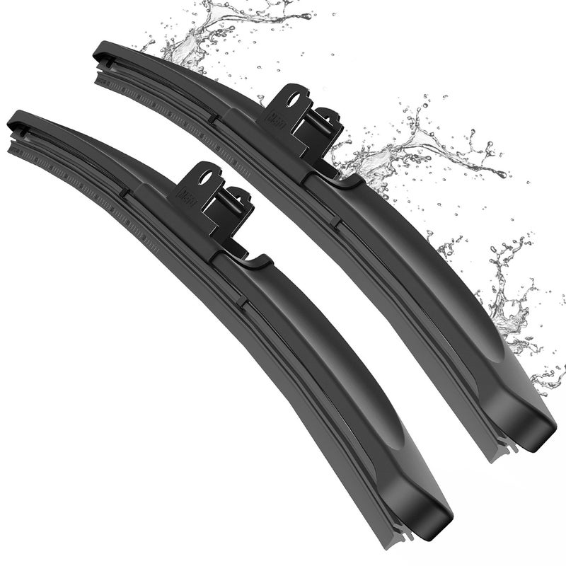 METO T6 Silicone Windshield Wiper Blades, 26 and 18 inches (set of 2) - Image 1
